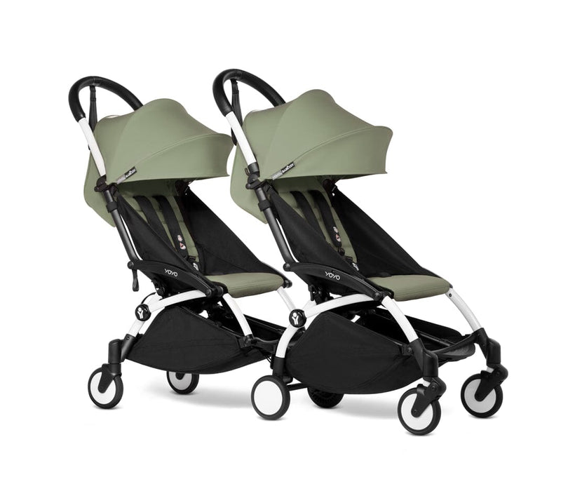 Babyzen YOYO2 Connect 6+ Double Stroller - White / Olive
