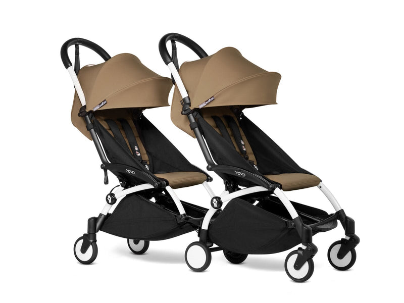 Babyzen YOYO2 Connect 6+ Double Stroller - White / Toffee
