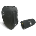 Black Doona Padded Travel Bag - Open and Folded Views | Strolleria