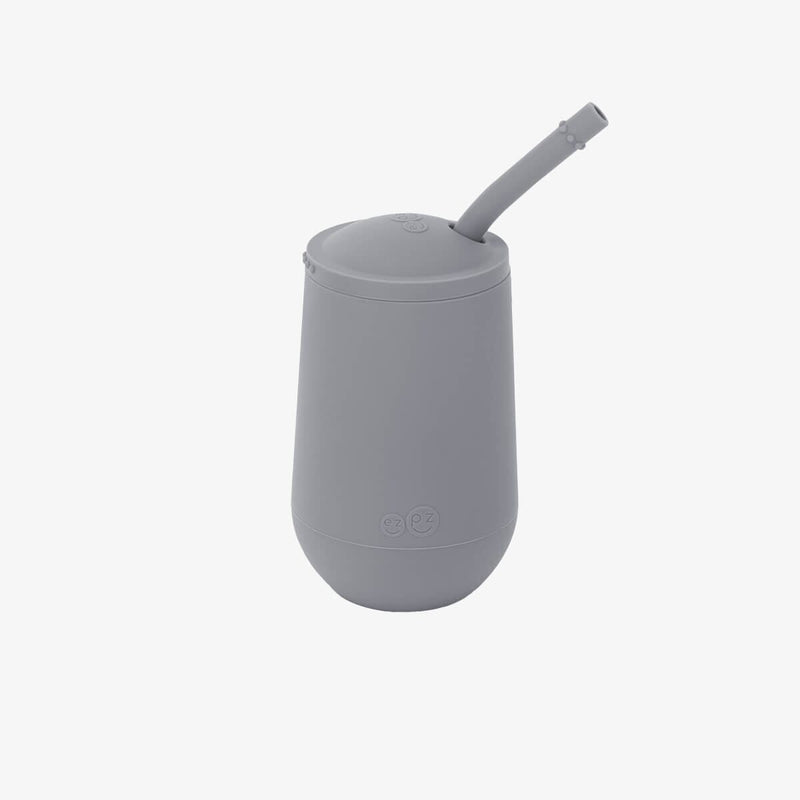 ezpz Happy Cup + Straw System - Gray