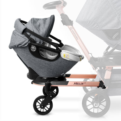 Orbit Baby Helix+ with G5 Infant Car Seat - Rose Gold / Mélange Grey