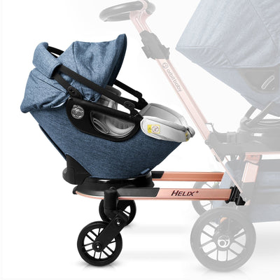 Orbit Baby Helix+ with G5 Infant Car Seat - Rose Gold / Mélange Navy