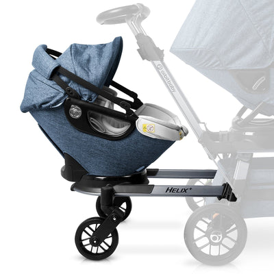 Orbit Baby Helix+ with G5 Infant Car Seat - Titanium / Mélange Navy