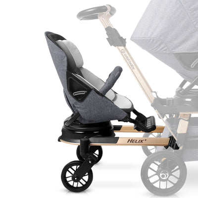 Orbit Baby Helix+ with Stroller Seat - Gold / Mélange Grey