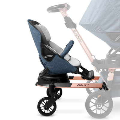 Orbit Baby Helix+ with Stroller Seat - Rose Gold / Mélange Navy
