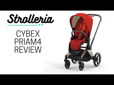 Cybex Priam4 Stroller, Carry Cot, and Cloud Q Infant Car Seat Bundle - Rockstar