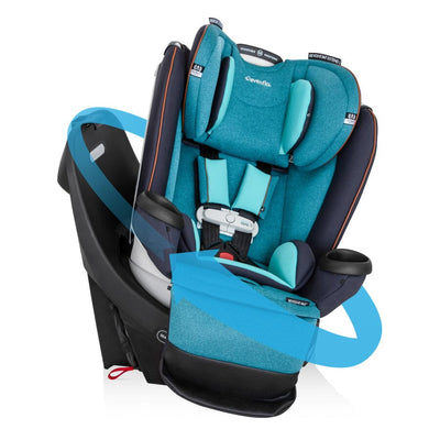 Evenflo Revolve360 Extend All-in-One Rotational Car Seat with SensorSafe Sapphire Blue