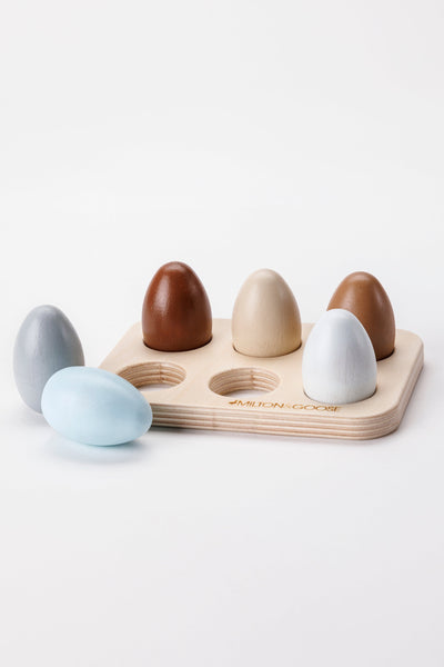 Milton & Goose Wooden Egg Tray Set Colored
