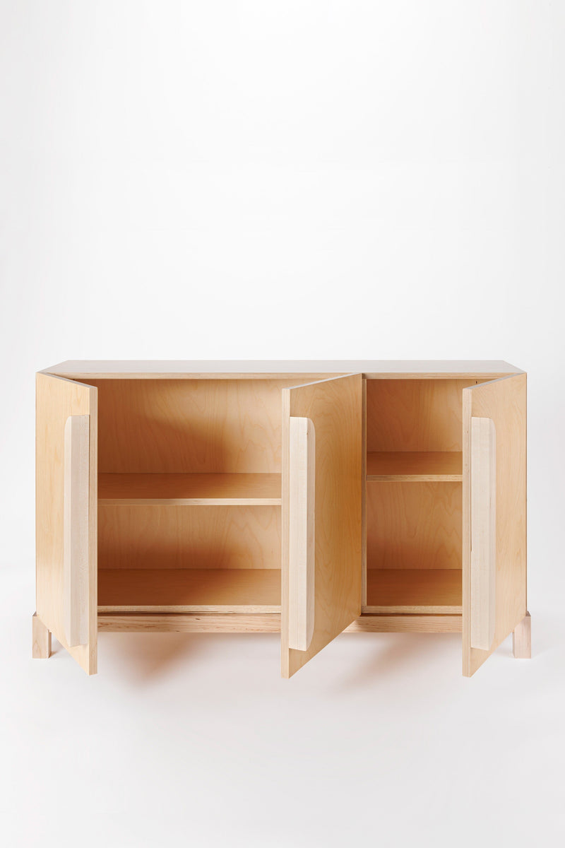 Milton and Goose Wooden Toy Storage Console Natural  doors open
