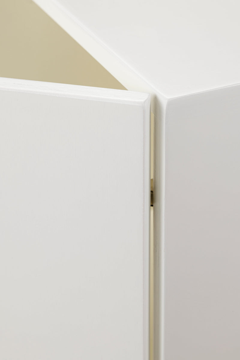 Milton and Goose Wooden Toy Storage Cabinet White hinge detail