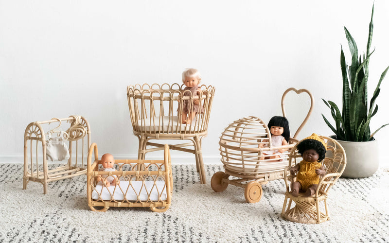 Ellie & Becks Co. Hazel Doll Crib Natural