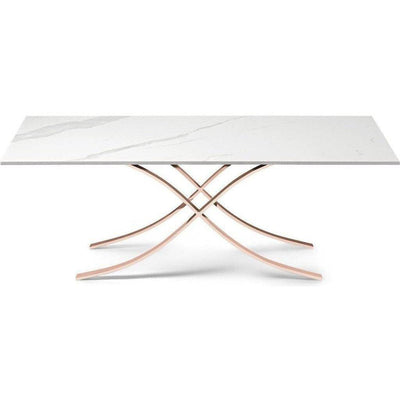 Aristot Ceramic Rectangular Table Top Conversion - Curule Base