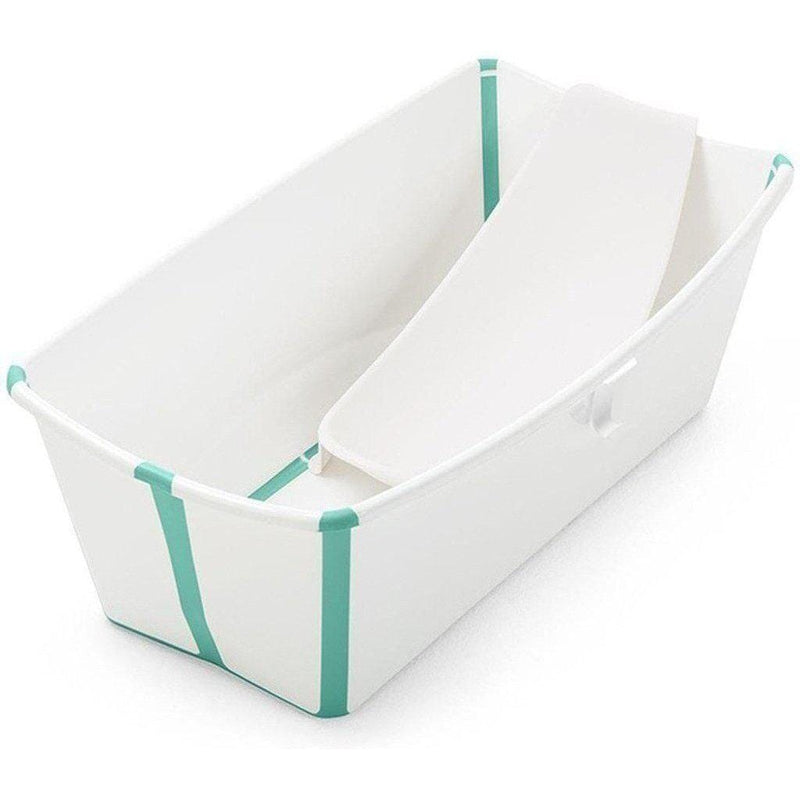 Stokke Flexi Bath Bundle - Tub and Newborn Support-White Aqua-531605-Strolleria