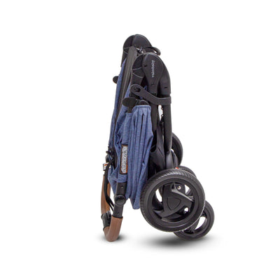 Valco Baby Trend 4 Stroller - Folded - Denim