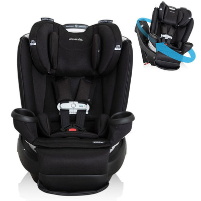 Evenflo Revolve360 Extend All-in-One Rotational Car Seat with SensorSafe Onyx Black
