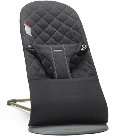 BabyBjörn Bouncer Bliss - Black Quilted Cotton