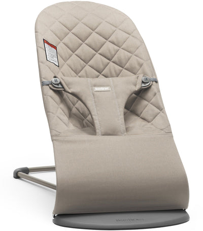BabyBjörn Bouncer Bliss - Sand Grey Quilted Cotton